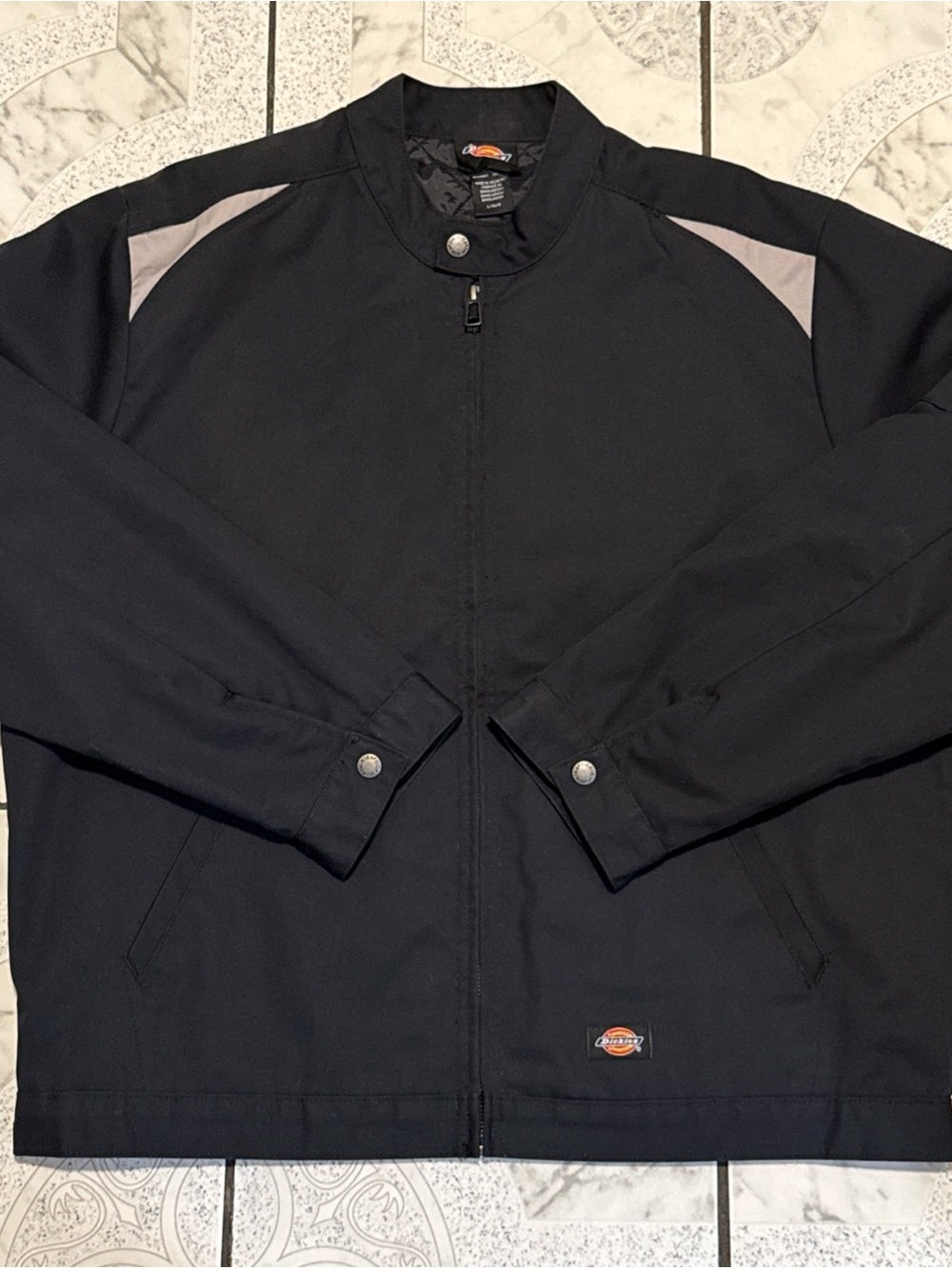 Dickies Insulated Color Block Quilted Work Jacket Black Men’s Size Large LJ605